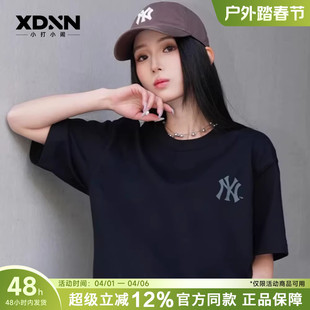 宽松短袖 MLB 26春季 新款 TSM04. 男老花大LOGO女圆领T恤情侣半袖