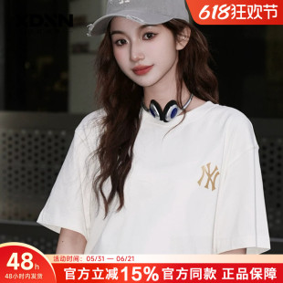 MLB 26夏季CNY马年限定上衣男女印花宽松短袖圆领T恤TSQ02