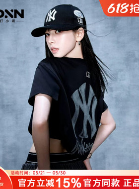 MLB 26夏季新款KARINA同款男印花宽松短袖女休闲圆领T恤TSB04/B05