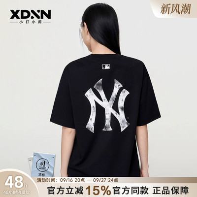 MLB潮流渐变老花背标短袖凉感T恤