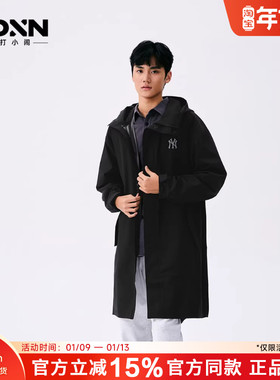 MLB 秋季连帽长款防风夹克男户外休闲百搭女宽松运动外套WJB06