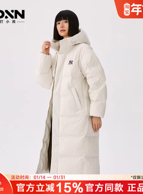 MLB 秋冬新款张凌赫同款情侣羽绒服女中长款男保暖防水外套DJV40.