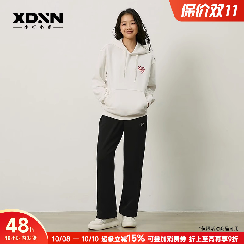 MLB针织裤基础系列男束脚裤纯色休闲刺绣字母标女束脚运动裤PTB01