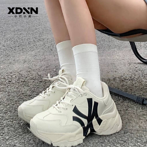 MLB老爹鞋男女增高复古经典印花