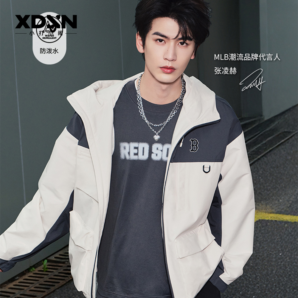 防风夹克mlb连帽男女同款