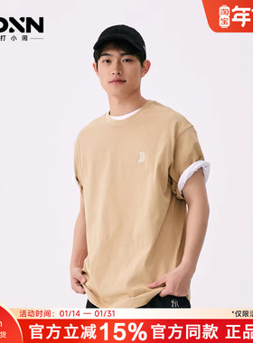 MLB 25秋季官方正品同款男女情侣纯色经典半袖休闲短袖T恤TSB02