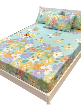 亲肤床笠全棉新款通用防滑床垫套定制保护套13070纯棉床笠罩床单