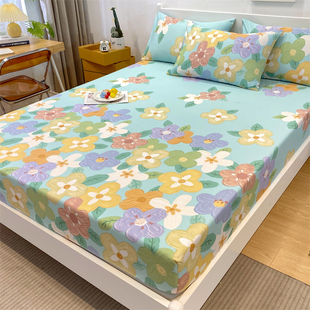 亲肤床笠全棉新款通用防滑床垫套定制保护套13070纯棉床笠罩床单