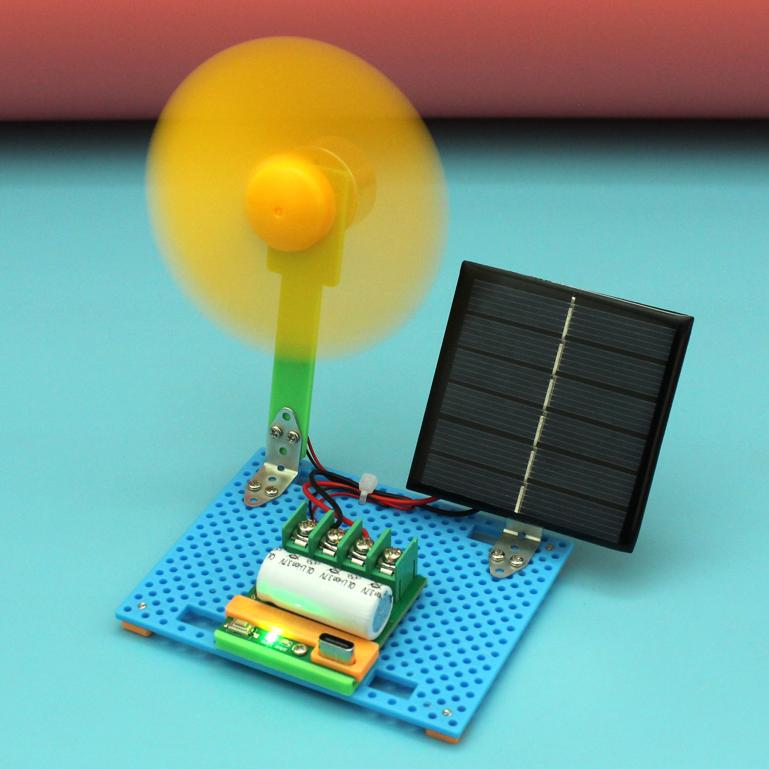 应急光伏太阳能充电风扇 半导体发电科学小制作手工课作业diy教具