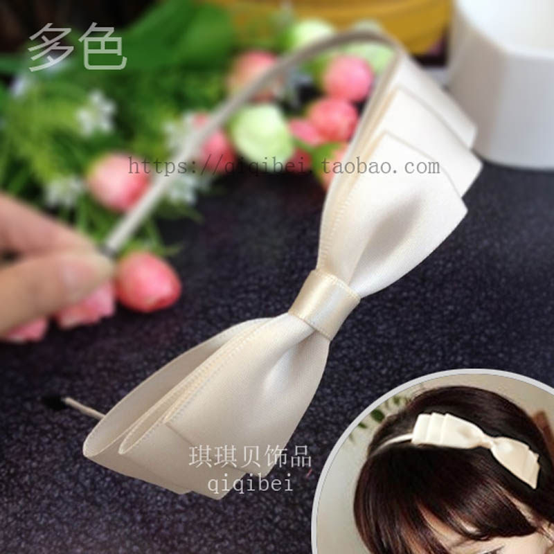 白色发夹日系女款细边学院风头箍