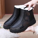 老北京布鞋女棉鞋加厚纯羊毛妈妈鞋厚底防滑老人鞋防水东北雪地靴