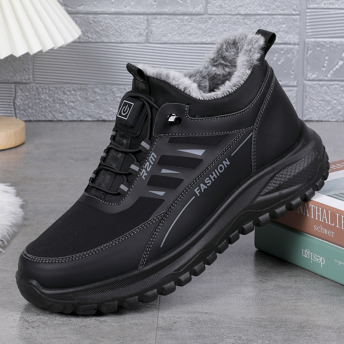 热掌门充电鞋加热鞋智能保温电热鞋暖脚加热加厚防水开车鞋男棉鞋,流行男鞋,棉鞋,淘宝优惠券,粉丝福利购,淘宝优惠卷