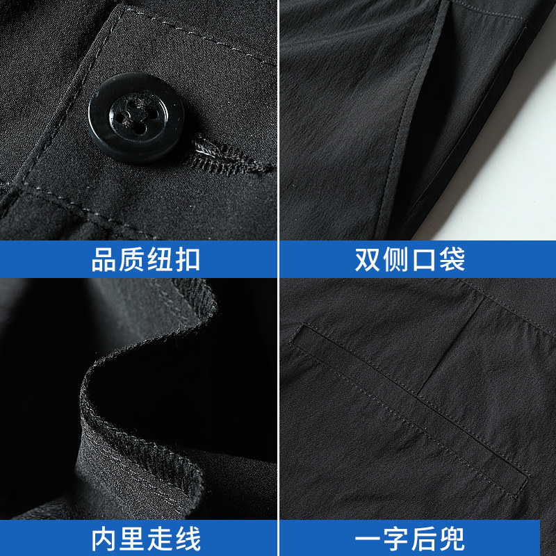 아빠의 여름 얼음 실크 정장 중노년용 남성용 반팔 셔츠 남성 캐주얼 긴 바지 노인 셔츠 투피스 세트