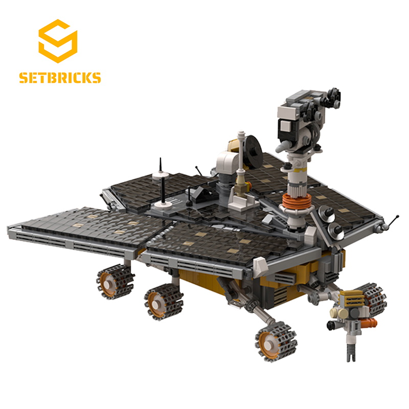 SETbricks火星车月球车小颗粒拼装积木高砖MOC儿童礼物益智玩具