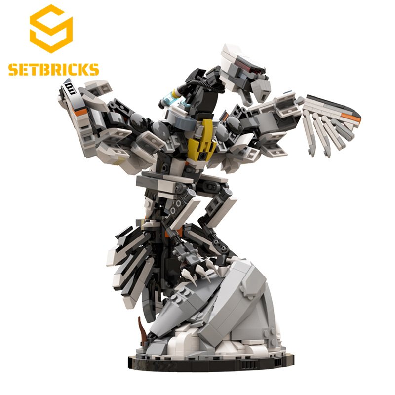 SETbricks游戏周边地平线风暴鸟机械鸟模型颗粒拼装积木益智玩具