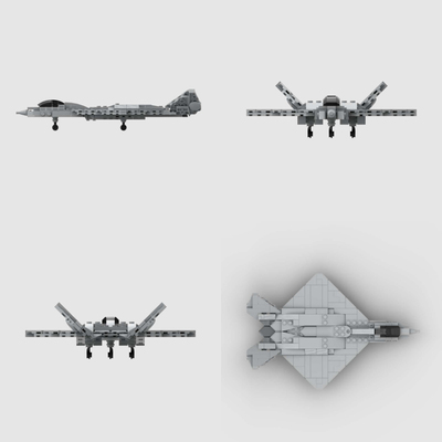 飞机美国拼装小颗粒益智MOC积木