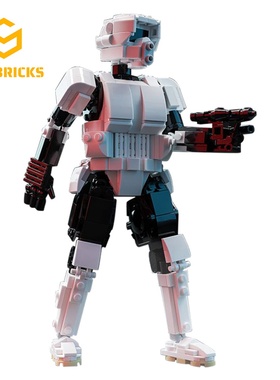 SETbricks星球大战周边侦察兵机甲机器人小颗粒拼装积木益智玩具