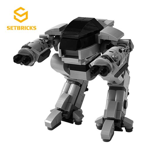 SETbricks影视执行机器人机械战警小颗粒拼装积木益智儿童玩具