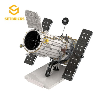 SETbricks航天哈勃太空望远镜1:25比例小颗粒拼装积木益智玩具