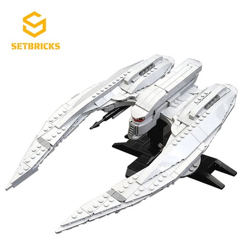SETbricks太空堡垒塞隆侵略MK II战机载具小颗粒拼装积木益智玩具