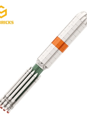 SETbricks太空航天德尔塔-3运载火箭模型小颗粒拼装积木益智玩具