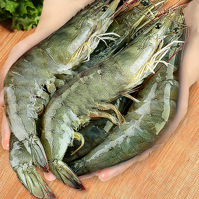 【直播推荐】单冻大虾1500g*2盒3040鲜活速冻大基围虾火锅食材
