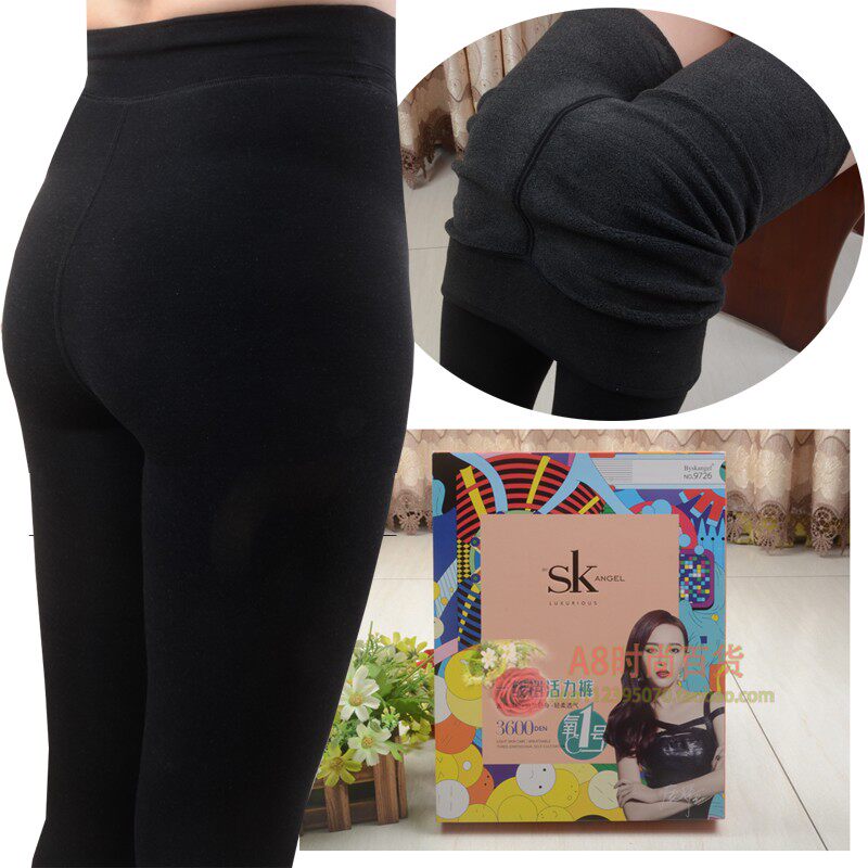 sk9726一线裆活力裤3600D冬款棉面一线裆无痕显瘦女打底踩脚裤袜