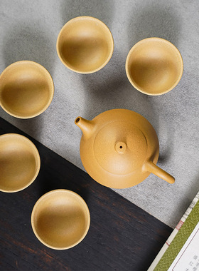 原矿全纯手工段泥品茗茶道紫砂杯25CC功夫茶道主人杯小容量壶110C