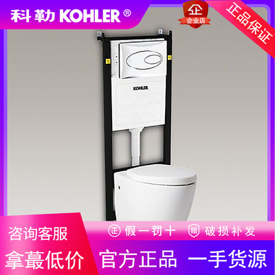 科勒壁挂式马桶维雅挂墙式座便器海德丽100机械水箱K-20649T-BW-0