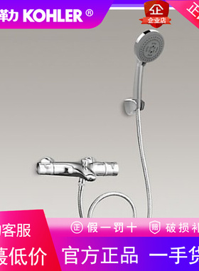 科勒艾柯恒温简易挂墙式淋浴龙头手持花洒套装家用K-72683T/72684