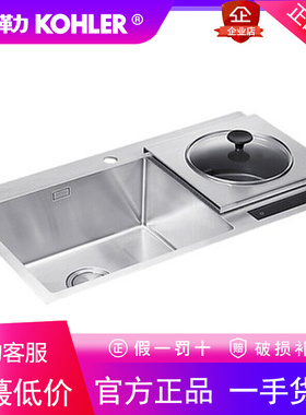 科勒厨房小电蒸锅家用304不锈钢水槽双槽多功能家用25340T-R-NA