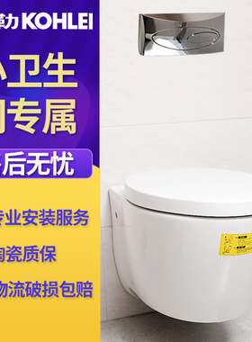 科勒壁挂式马桶悬挂式入墙式挂墙式挂壁式嵌入式坐便器K-18609T-0