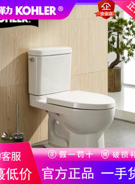 科勒普通抽水马桶K-3834T-S2-0五级旋风分体式节水坐便座便器4.2L