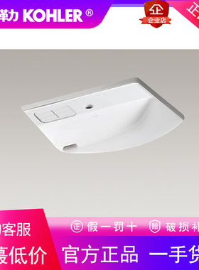 科勒嵌入式洗手盆K-21916T-1-0亲悦台下盆卫生间浴室洗漱台洗脸盆