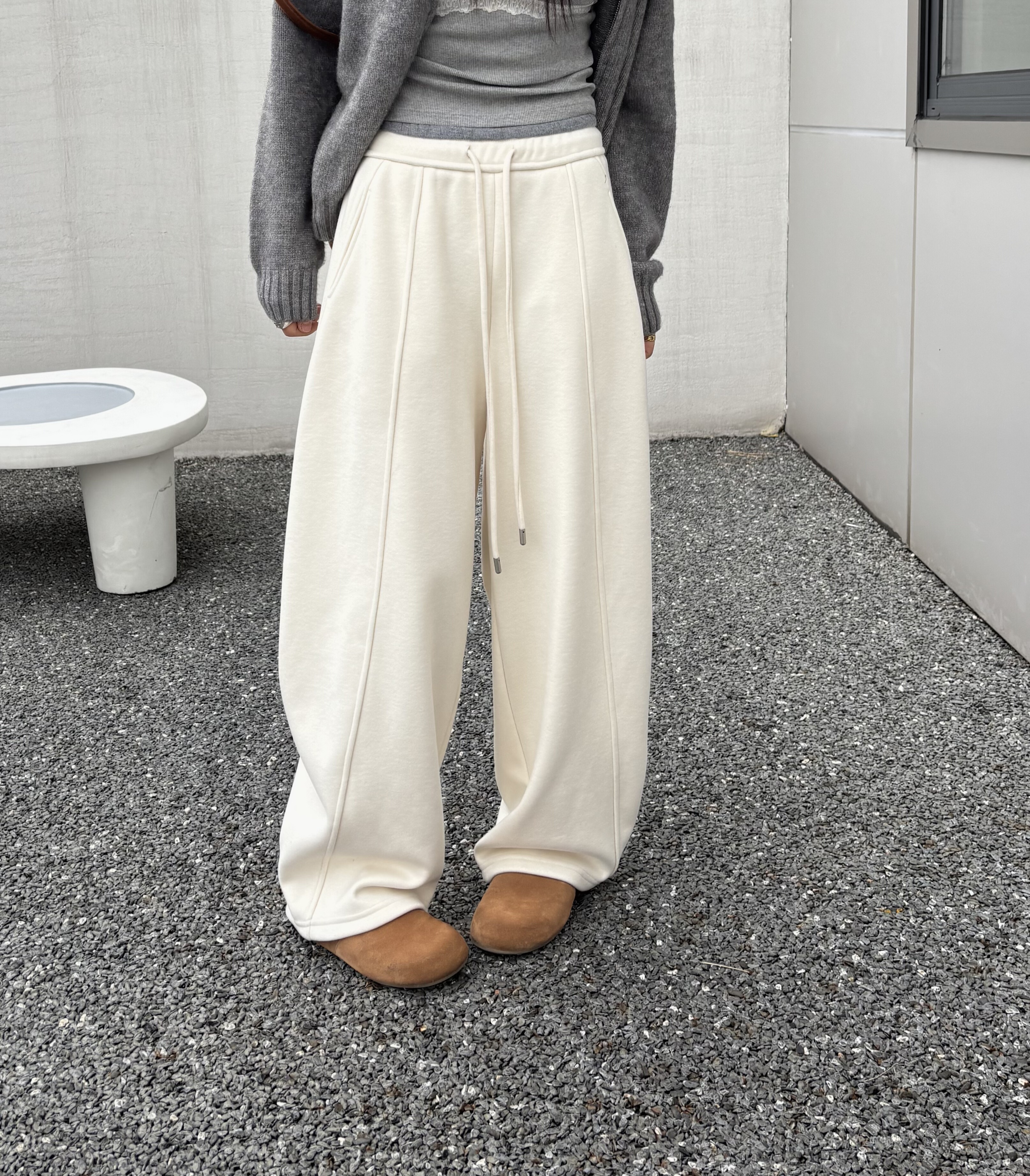 大超小越正品冬季新款时尚百搭宽松显瘦卫裤洋气百搭加绒款羊绒裤