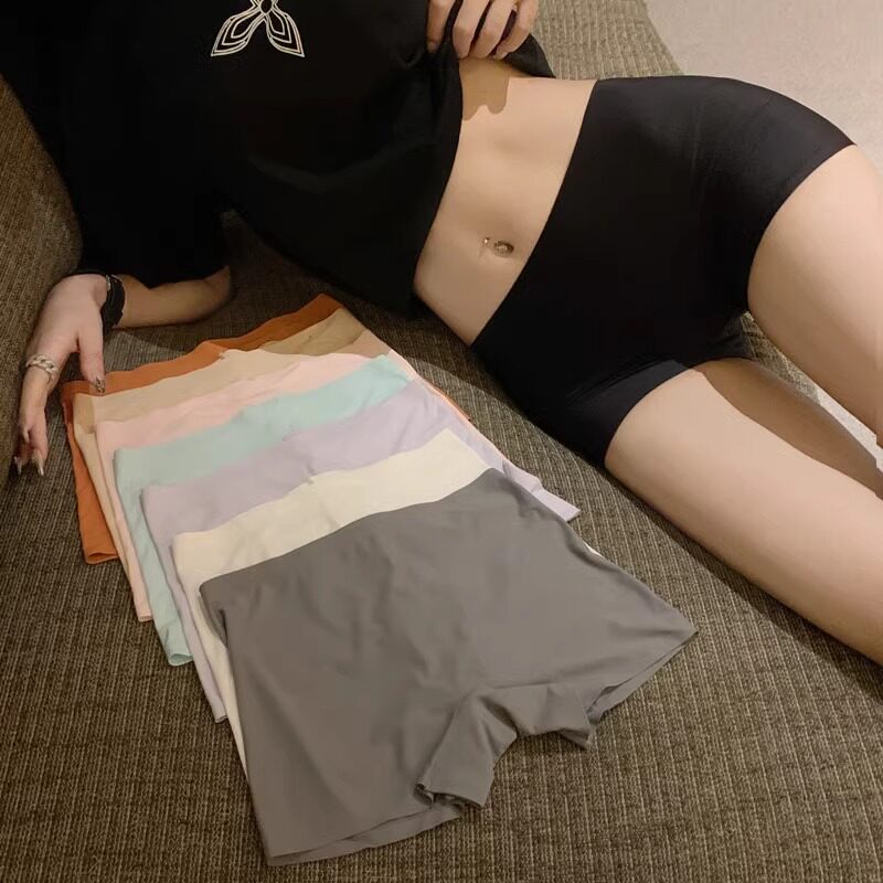 极简无痕冰丝裸感女士平角裤收腹又包臀超柔软超高颜值面膜内裤女