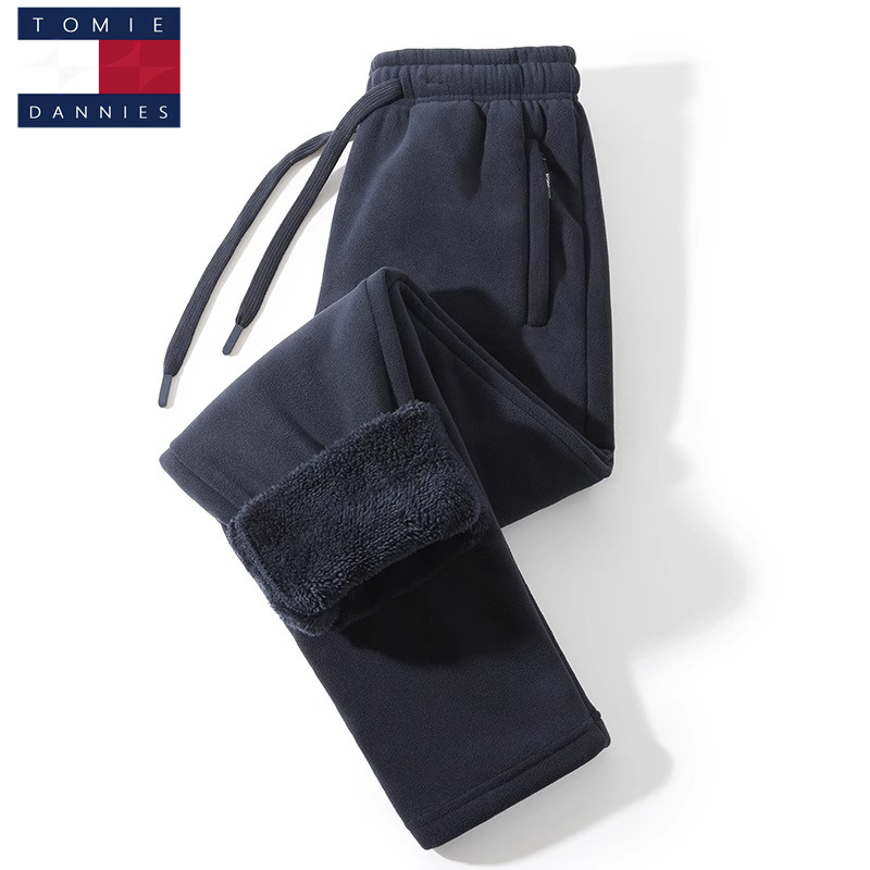 汤米丹尼斯加绒加厚休闲裤情侣款