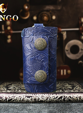 FANGO原创真皮钥匙包韩版复古头层牛皮钥匙扣男女潮流汽车钥匙包