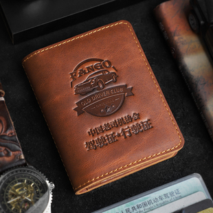 原创头层牛皮驾照本保护套真皮驾照包机动车行驶证皮套复古卡包潮