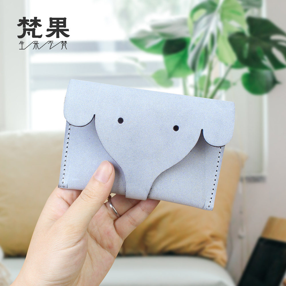 真皮迷你时尚牛皮可爱手拿包趣味创意个性卡通零钱包女包手工卡包