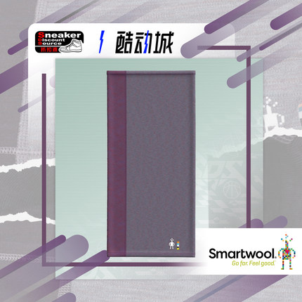 Smartwool 100%美利奴羊毛拼色户外保暖防寒透气围脖头巾