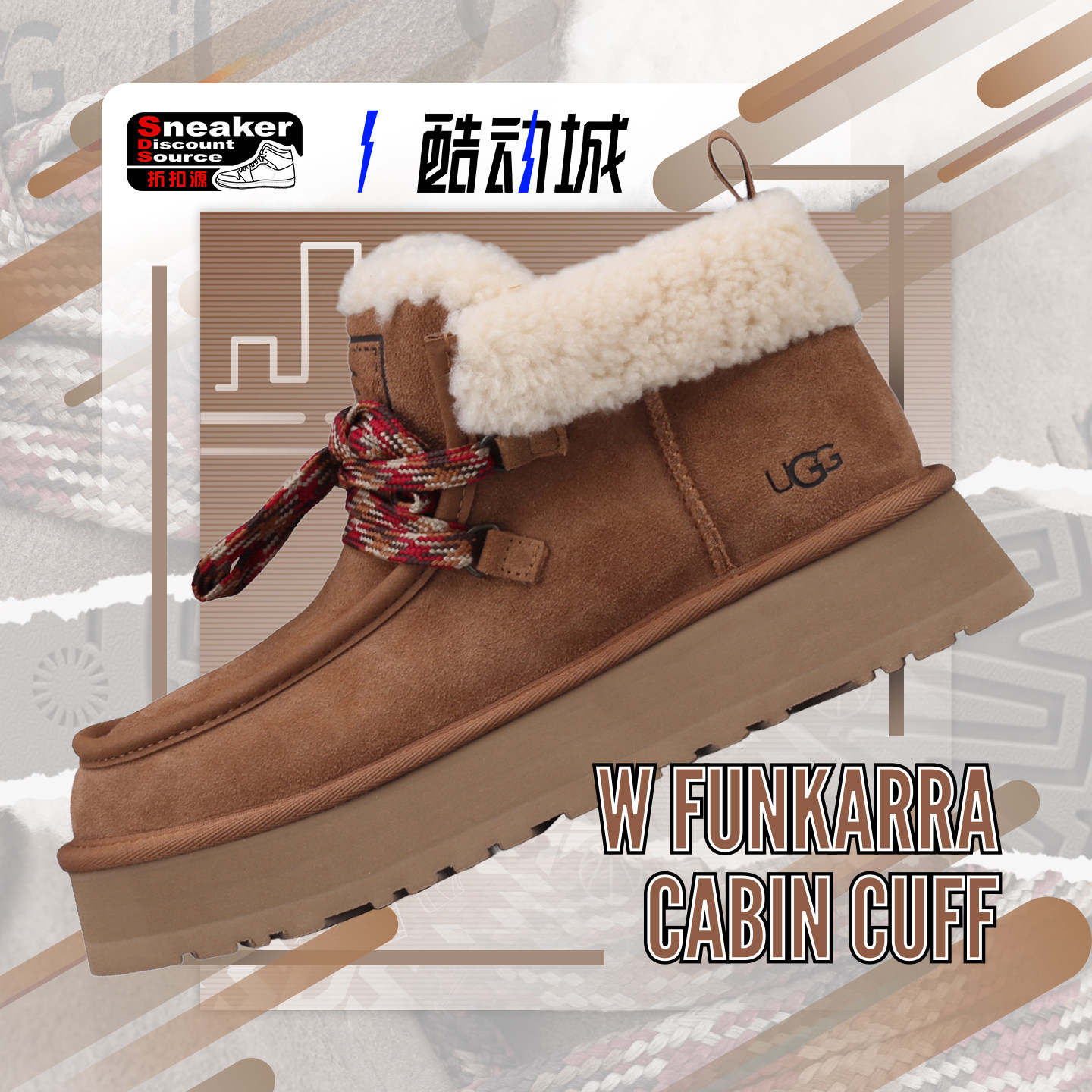 UGG女子圆头低帮短靴雪地靴