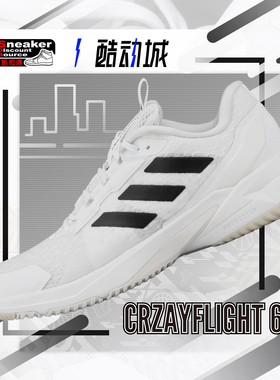 ADIDAS 阿迪达斯 Crazyflight 6 云白 男子低帮室内训练鞋 HP7034
