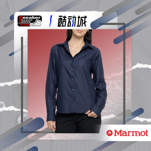 Marmot女款户外休闲速干长袖衬衫