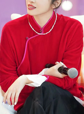 断码清仓MS甲木庚金知识分子故宫红改良真丝绒敬酒服民国中式晨袍