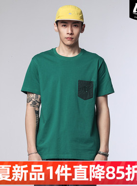 LIGHTNING BEAR熊電25夏季新品绿色休闲字母短袖T恤美式宽松版型