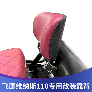 适用飞鹰维纳斯110改装靠背靠垫腰靠带人后靠无损安装维拉斯配件
