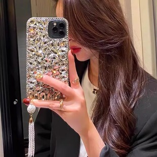 新款oppoReno12pro+满钻宝石手机壳奢华reno10带钻闪11镶钻保护套9se女神Findx7创意X6高级水晶A98流苏5创意4