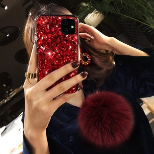 苹果17满钻宝石手机壳高档时尚iPhone16ProMax带钻闪15plus保护套防摔13mini全包软14镶12适用11网红钻XS女潮