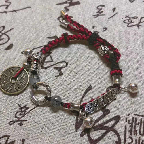 抽拉式手作精致编织绳异域古风